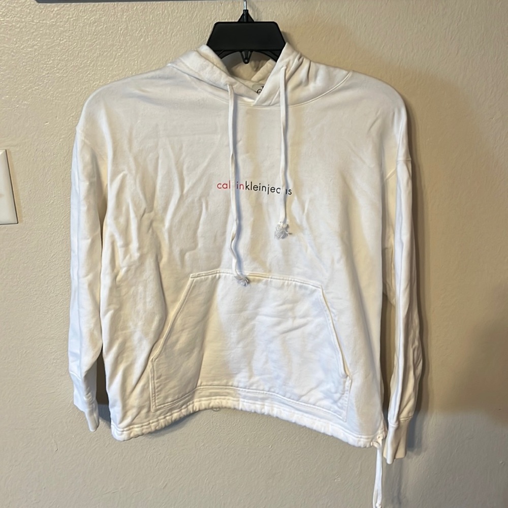 Calvin Klein Jeans EUC Small White Hoodie